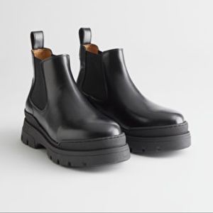 & Other Stories Chunky Leather Chelsea Boots